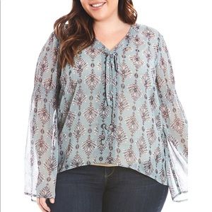 💖Like New💖 Plus size sheer blouse